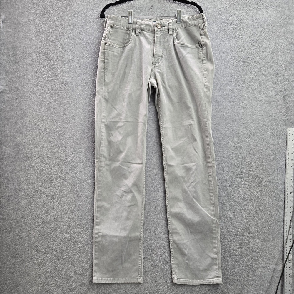 Tommy Bahama Men Pants 30/32 Gray Embroidered Chino 31" Inseam Logo READ